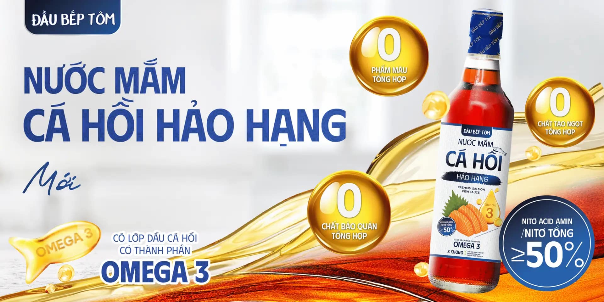 Nước mắm cá hồi Đầu Bếp Tôm bổ sung Omega3